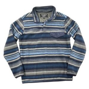 Southern Grit Striped Fleece Pullover Sweater Mens Small or Womens Medium